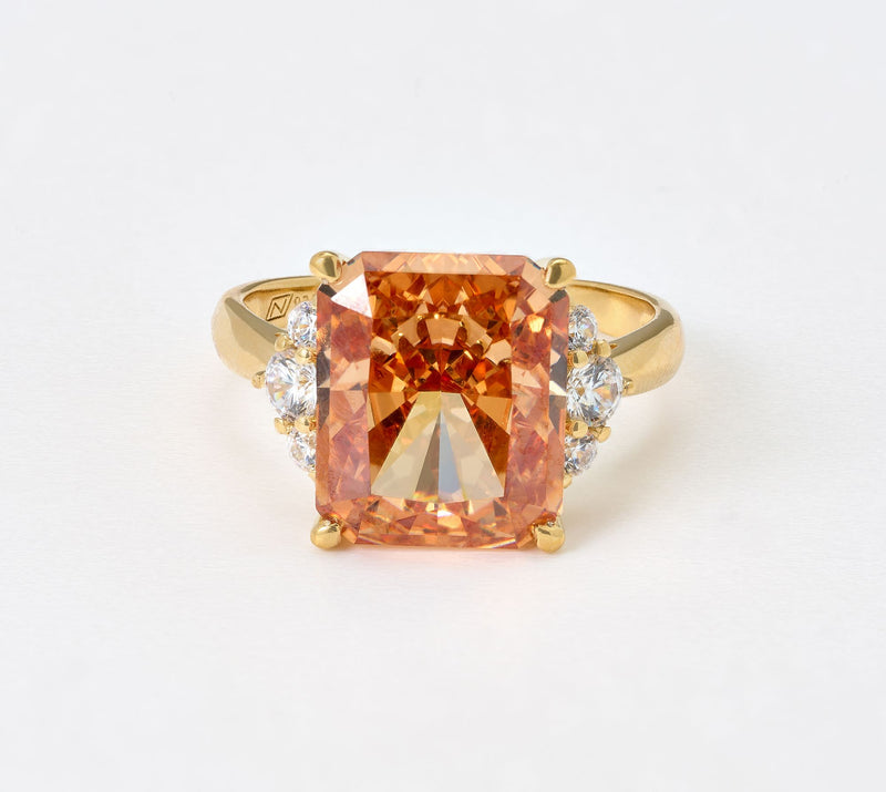 Diamonique Bold Multi-Stone Ring, Sterling Silver — View 2