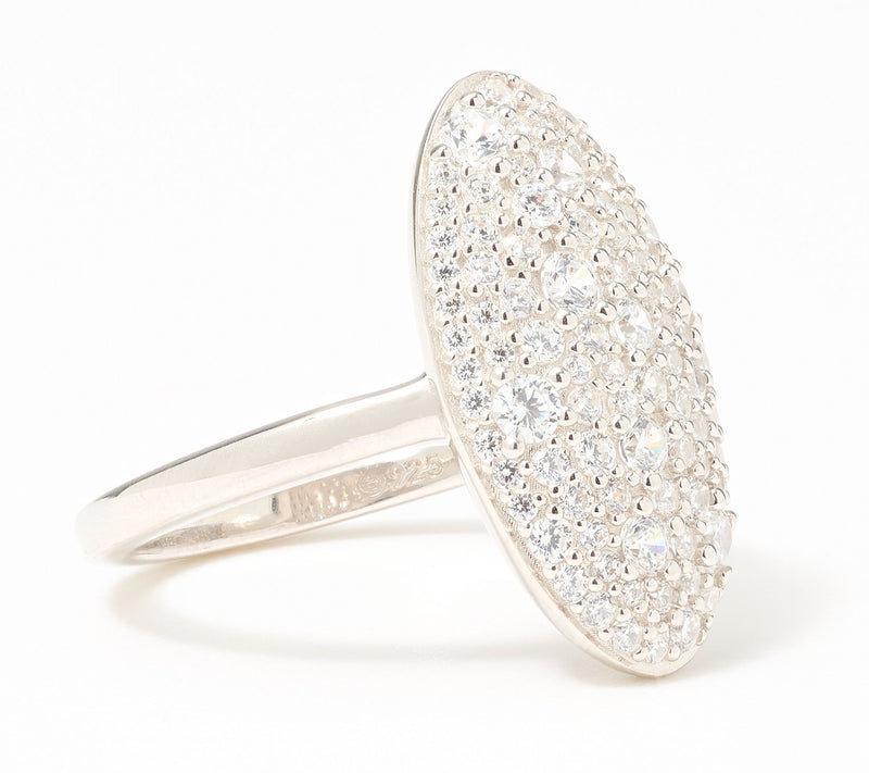Diamonique x Lulu Frost Micro Pave Ring, Sterling Silver — View 5