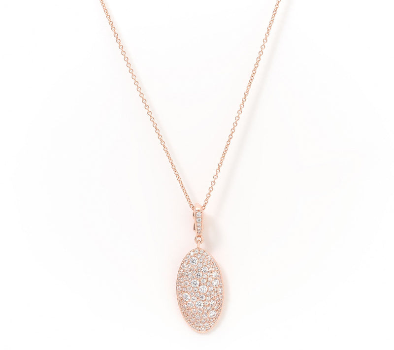 Diamonique x Lulu Frost Micro Pave Pendant with Chain, Sterl — View 8