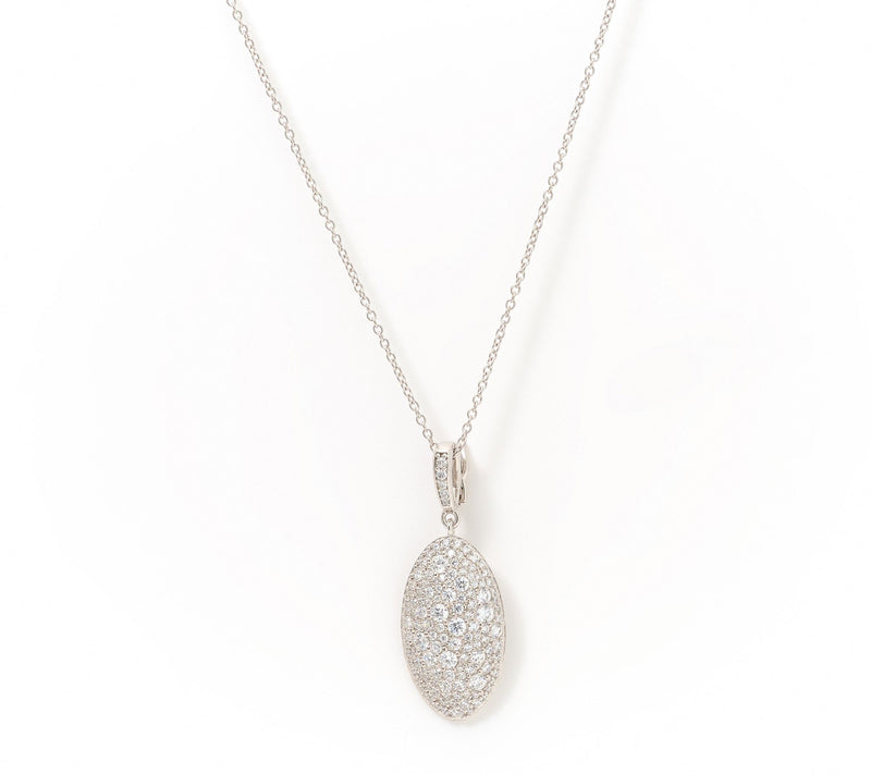 Diamonique x Lulu Frost Micro Pave Pendant with Chain, Sterl — View 9