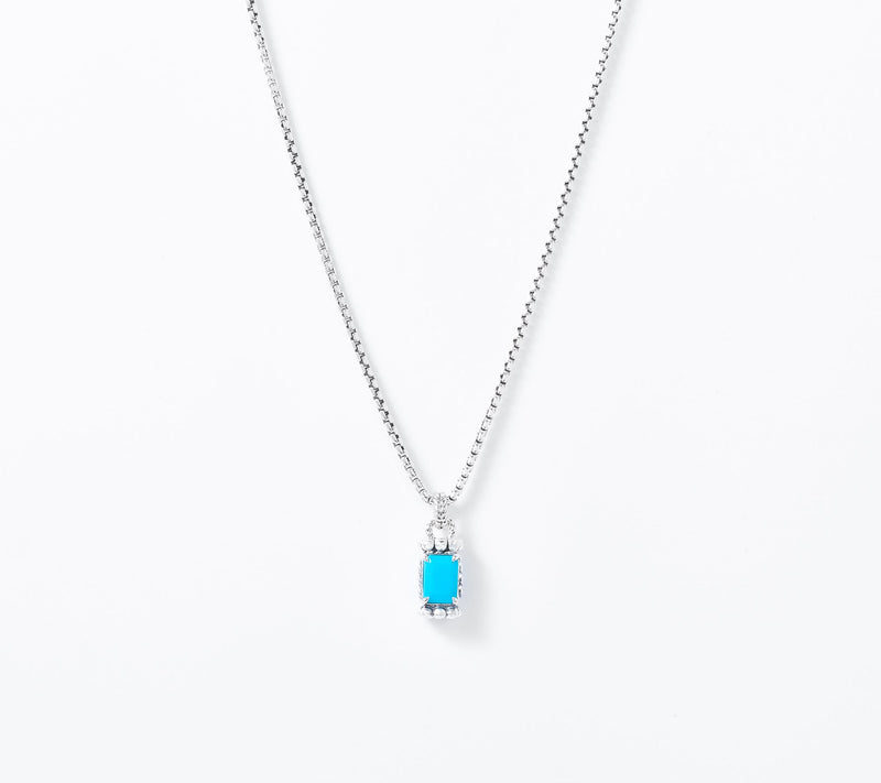JAI Sterling Silver Baby Box Chain Emerald Cut 16" Necklace — View 13