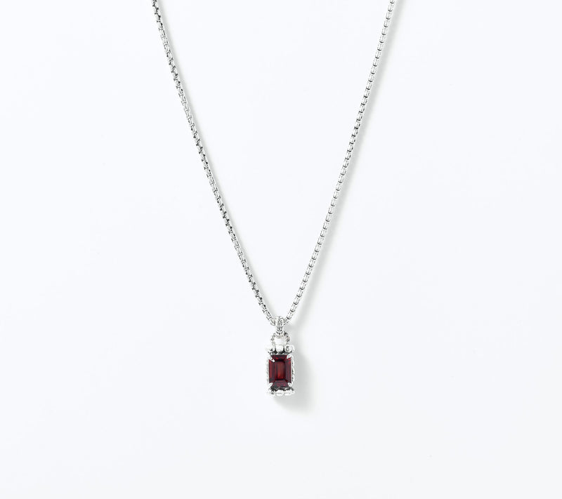 JAI Sterling Silver Baby Box Chain Emerald Cut 16" Necklace — View 15