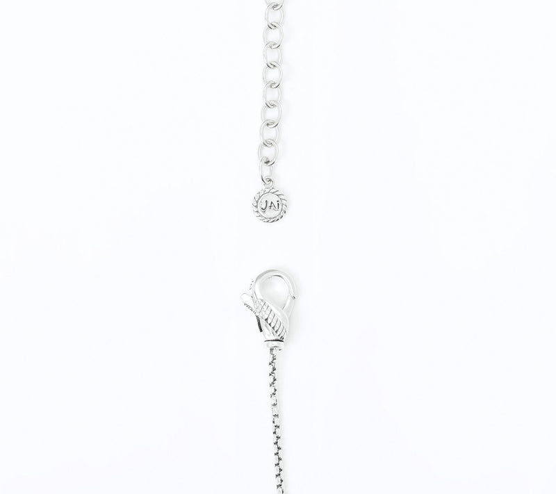 JAI Sterling Silver Baby Box Chain Emerald Cut 16" Necklace — View 4