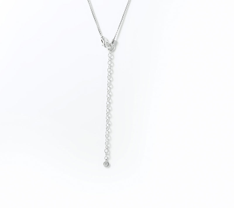 JAI Sterling Silver Baby Box Chain Emerald Cut 16" Necklace — View 3