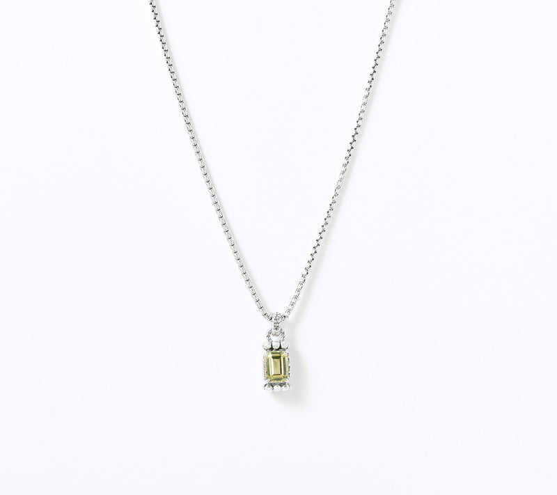 JAI Sterling Silver Baby Box Chain Emerald Cut 16" Necklace — View 17