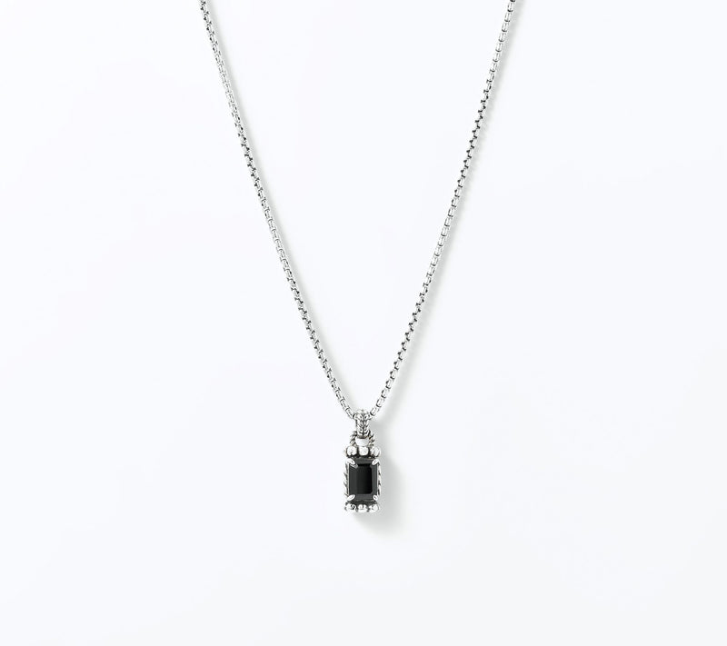 JAI Sterling Silver Baby Box Chain Emerald Cut 16" Necklace — View 18