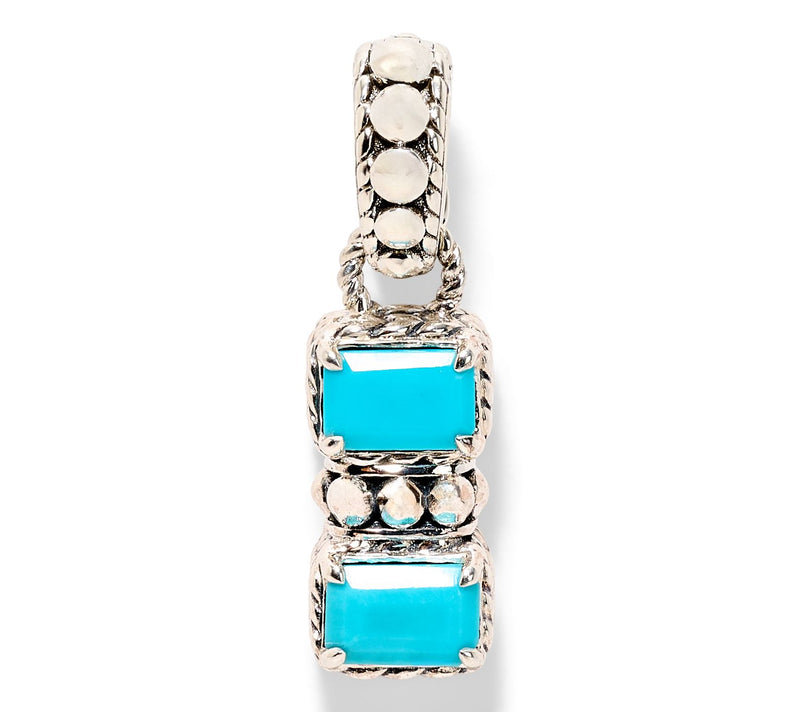JAI Sterling Silver Emerald Cut Gemstone Enhancer — View 11