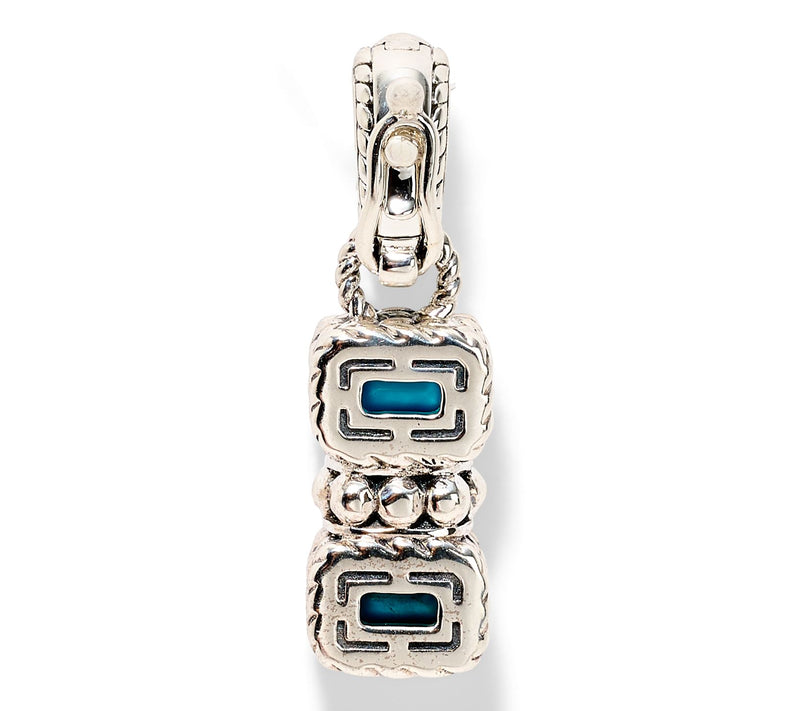 JAI Sterling Silver Emerald Cut Gemstone Enhancer — View 14