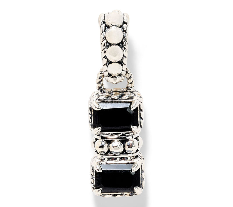JAI Sterling Silver Emerald Cut Gemstone Enhancer — View 5