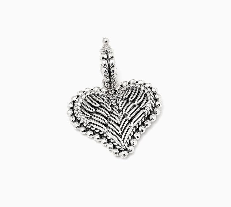 JAI Sterling Silver Symbols of Love Angel Wing Heart Enhancer — Main view