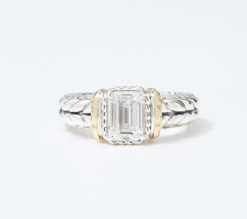 JAI Sterling Silver & 14K Gold Lab Grown Diamond Ring, 1.5 ct — Main view