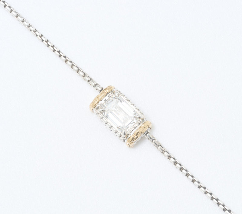 JAI Sterling Silver & 14K Gold Lab Grown Diamond Necklace, 1.5ct — View 2