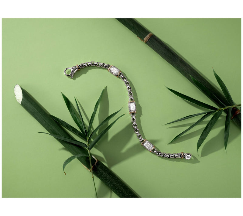 JAI Sterling & 14K Gold Lab Grown Diamond 4.5cttw Bracelet, 22.0g — View 4