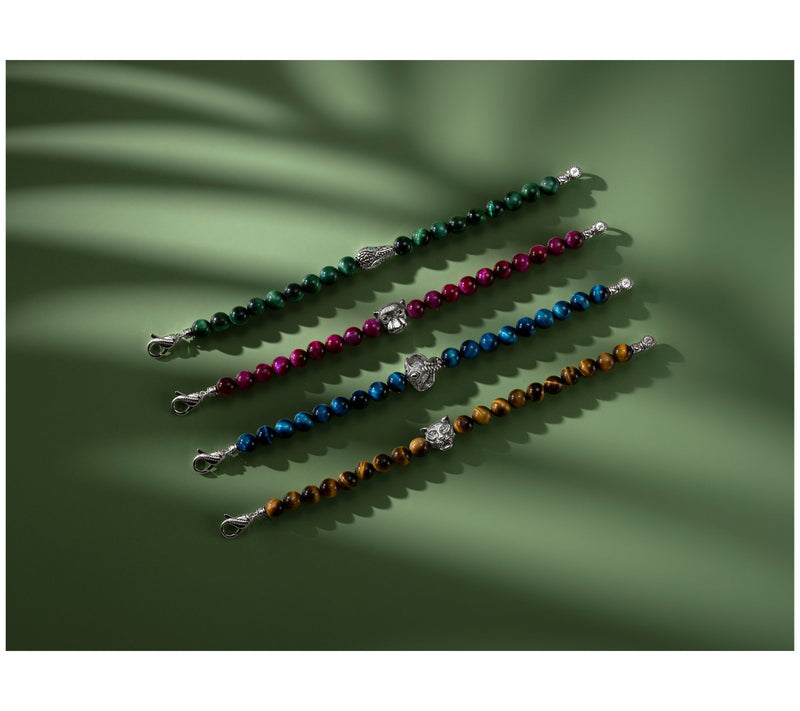 JAI Sterling Silver Figurative Gemstone Bead Bracelet — View 5
