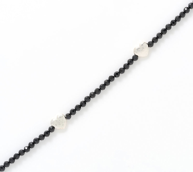 JAI Sterling Silver Symbols of Love Black Spinel Necklace, 28" — View 2