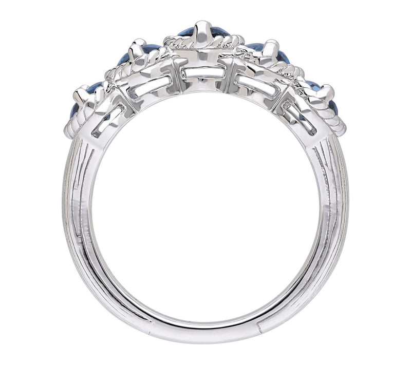 Ariva Sterling Silver Blue Topaz Malibu Ring — View 2