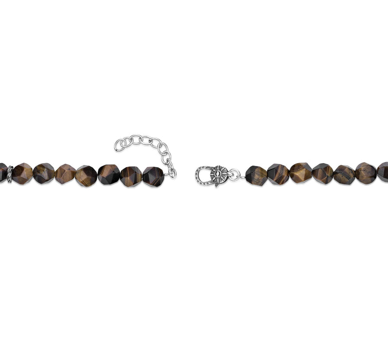 LYNX Men's Sterling Silver Gemstone Bead Bracelet — View 4