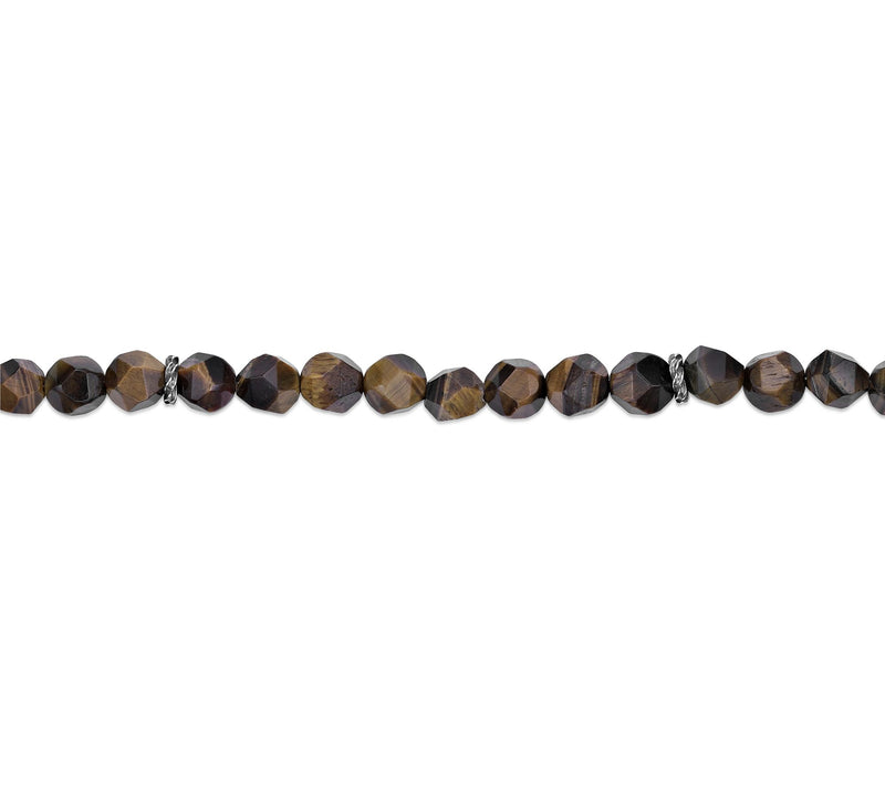 LYNX Men's Sterling Silver Gemstone Bead Bracelet — View 3
