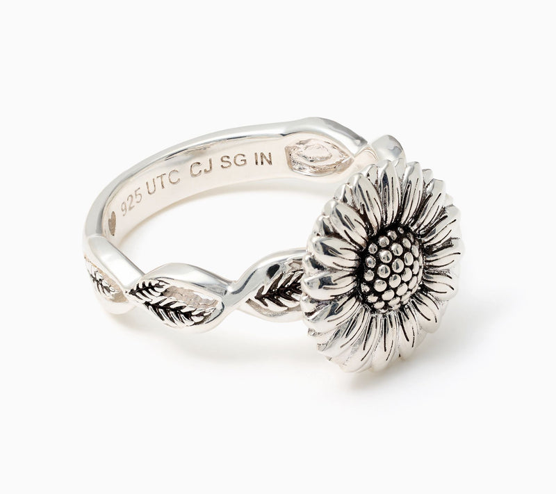 Christian James by Scott Grimes Sterling Silver Hello Sunshine Sunflower Ring — View 2