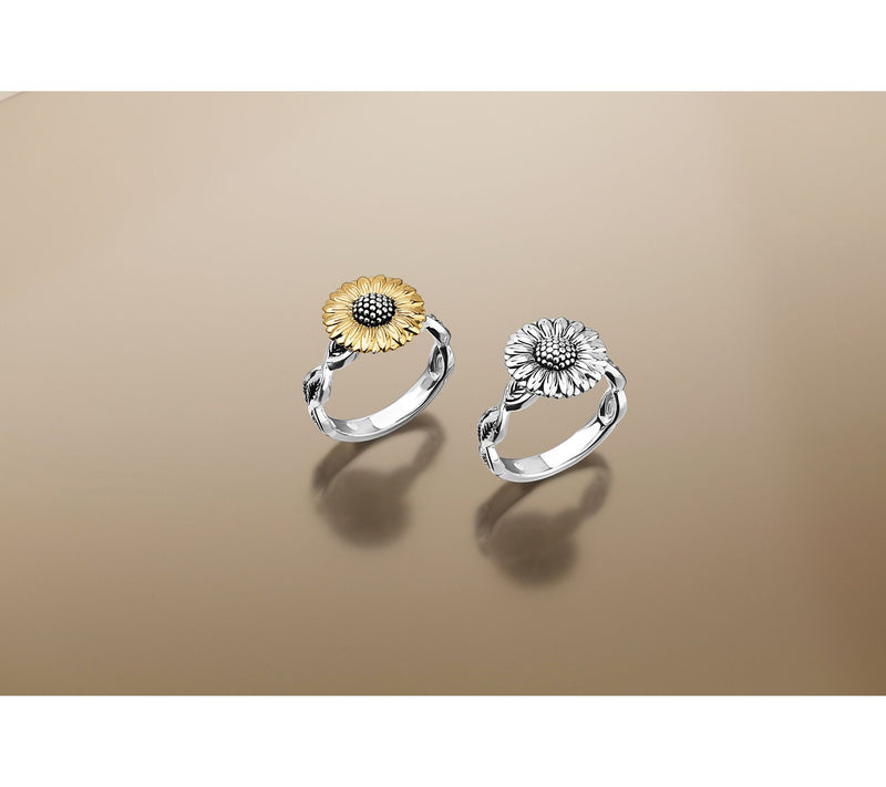 Christian James by Scott Grimes Sterling Silver Hello Sunshine Sunflower Ring — View 4