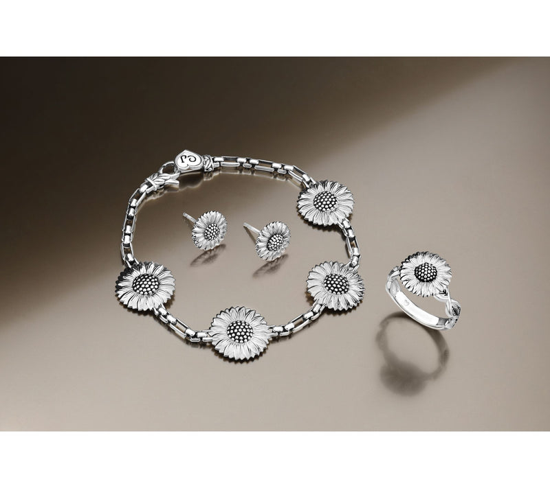 Christian James by Scott Grimes Sterling Silver Hello Sunshine Sunflower Ring — View 5