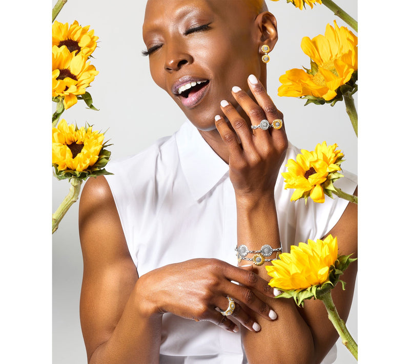Christian James by Scott Grimes Sterling Silver Hello Sunshine Sunflower Ring — View 7
