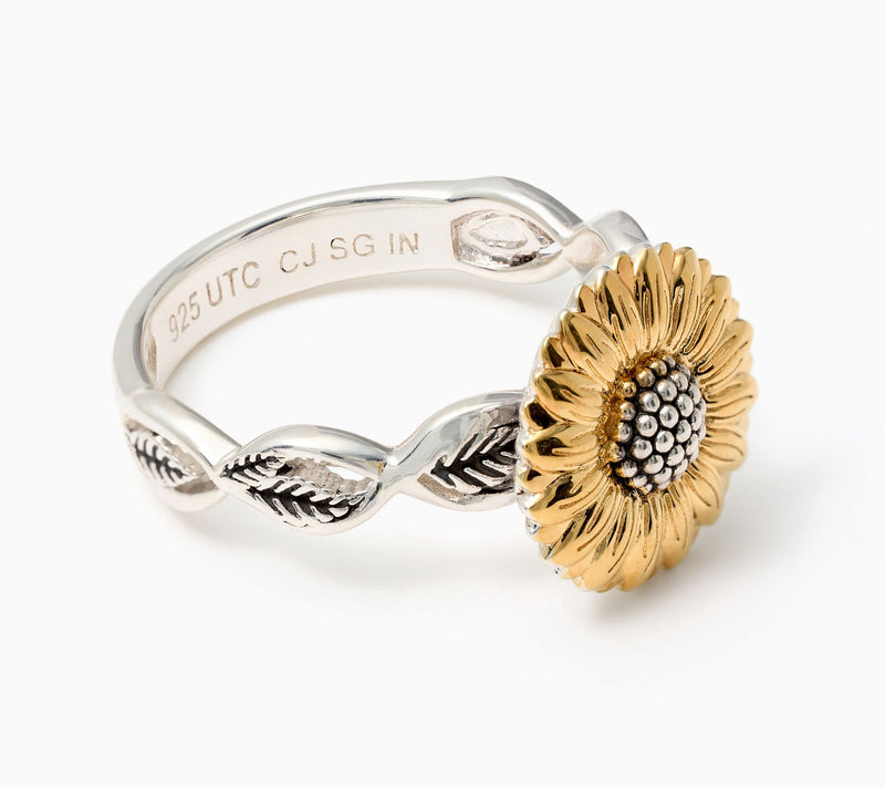 Christian James by Scott Grimes Two-Tone Hello Sunshine Sunflower Ring — View 2