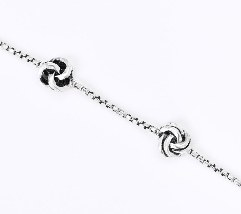 Christian James by Scott Grimes Sterling Ripple Love Knot Bracelet 8.0g — View 2