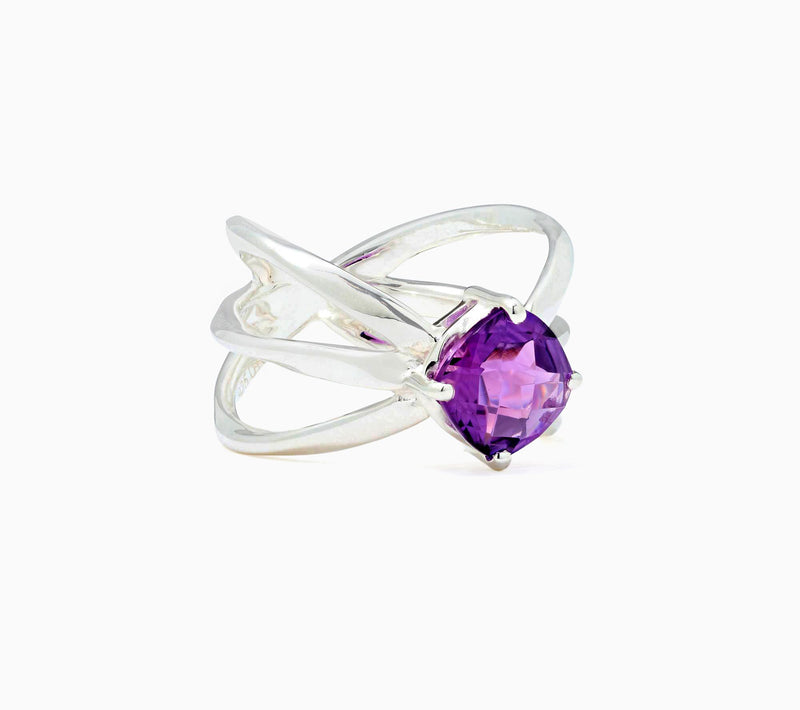 Christian James by Scott Grimes Sterling Silver Gemstone Cushion Ring — View 8