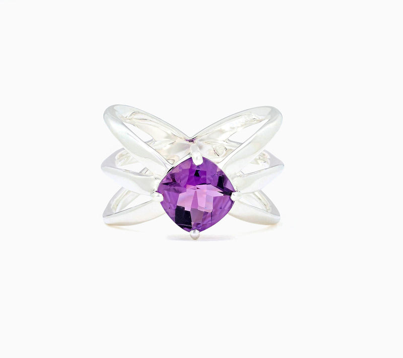 Christian James by Scott Grimes Sterling Silver Gemstone Cushion Ring — View 3