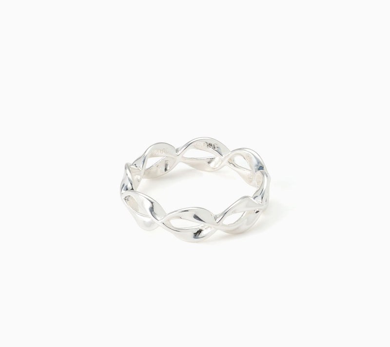 Christian James by Scott Grimes Sterling Ripple Eternity Symbol Band Ring — View 2