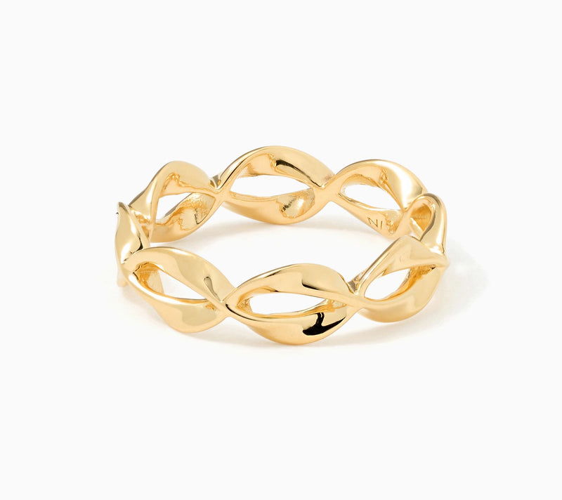 Christian James by Scott Grimes 14K Plated Ripple Eternity Band Ring — Main view