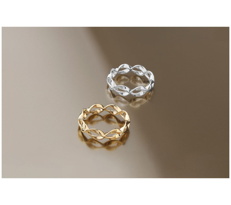 Christian James by Scott Grimes 14K Plated Ripple Eternity Band Ring — View 3