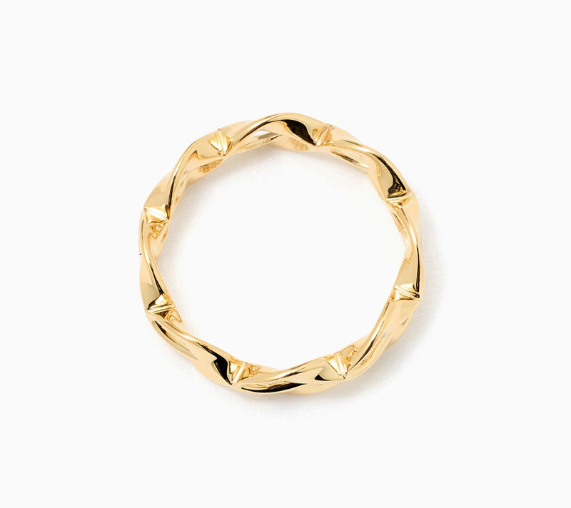 Christian James by Scott Grimes 14K Plated Ripple Eternity Band Ring — View 2
