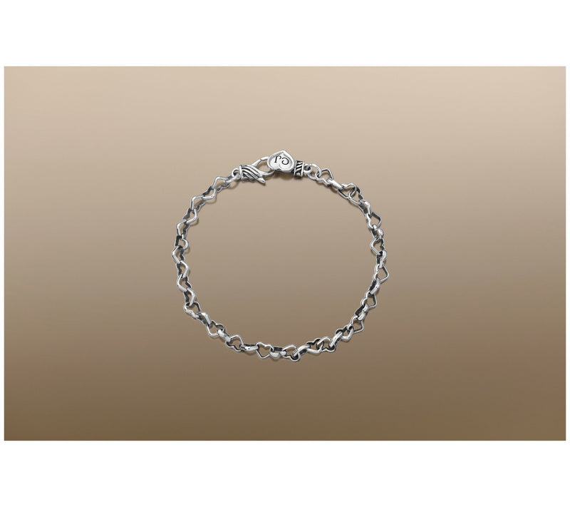 Christian James by Scott Grimes Sterling Petite Heart Link Bracelet 5.0g — View 5