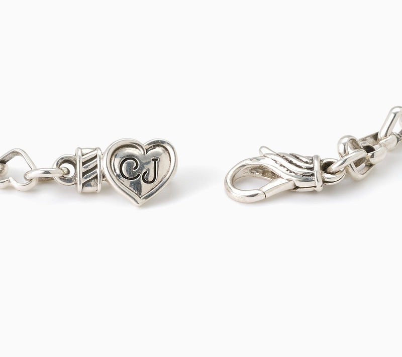 Christian James by Scott Grimes Sterling Petite Heart Link Bracelet 5.0g — View 3