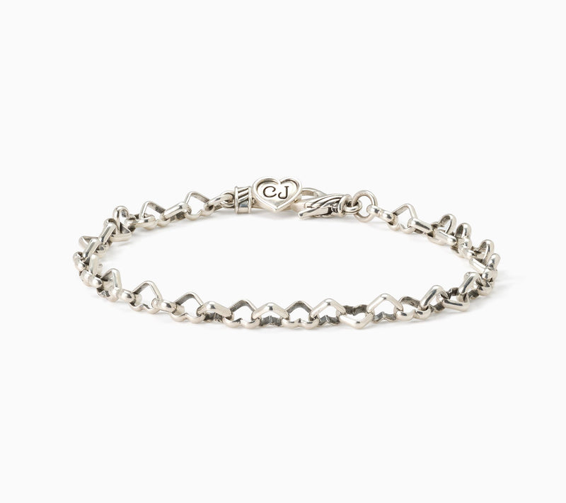 Christian James by Scott Grimes Sterling Petite Heart Link Bracelet 5.0g — Main view