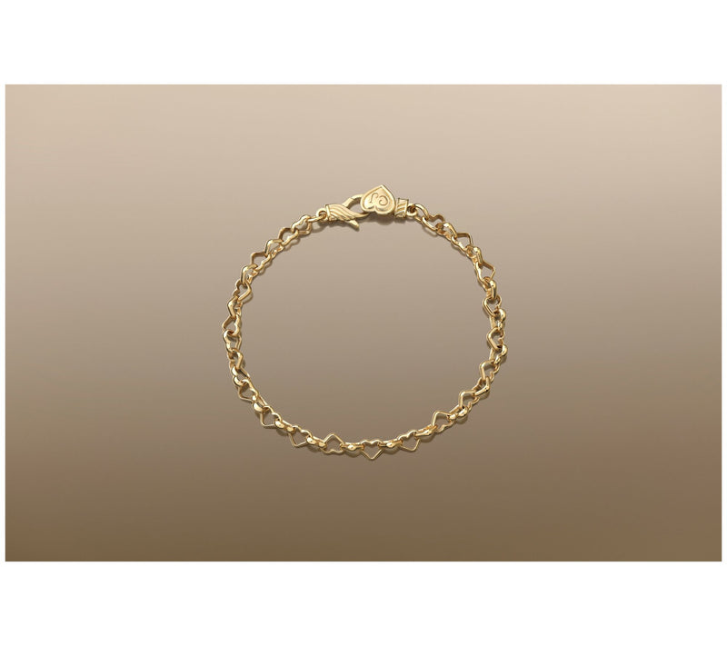 Christian James by Scott Grimes 14K Plated Petite Heart Bracelet 5.0g — View 4