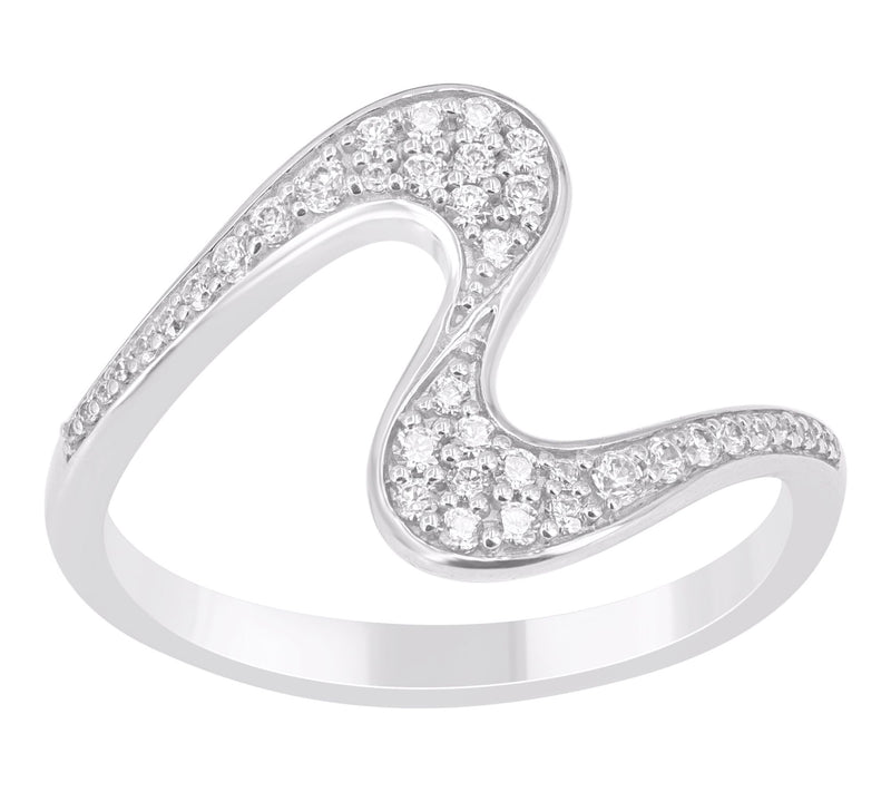 Accents By Affinity Diamond Abstract Ring, Sterling Silver — View 3