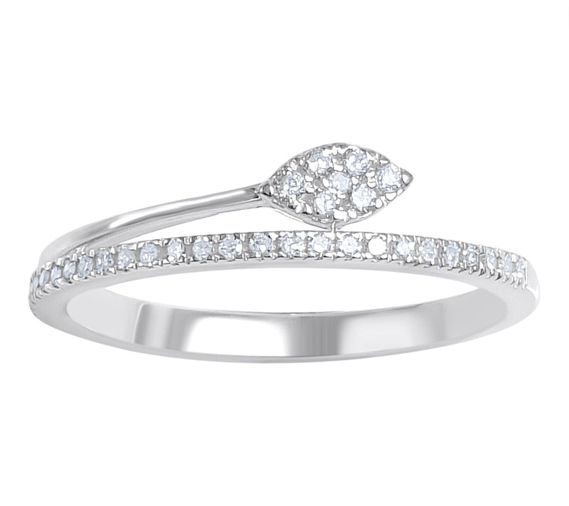 Accent by Affinity Diamonds Snowflake Ring, Sterling Silver — Main view