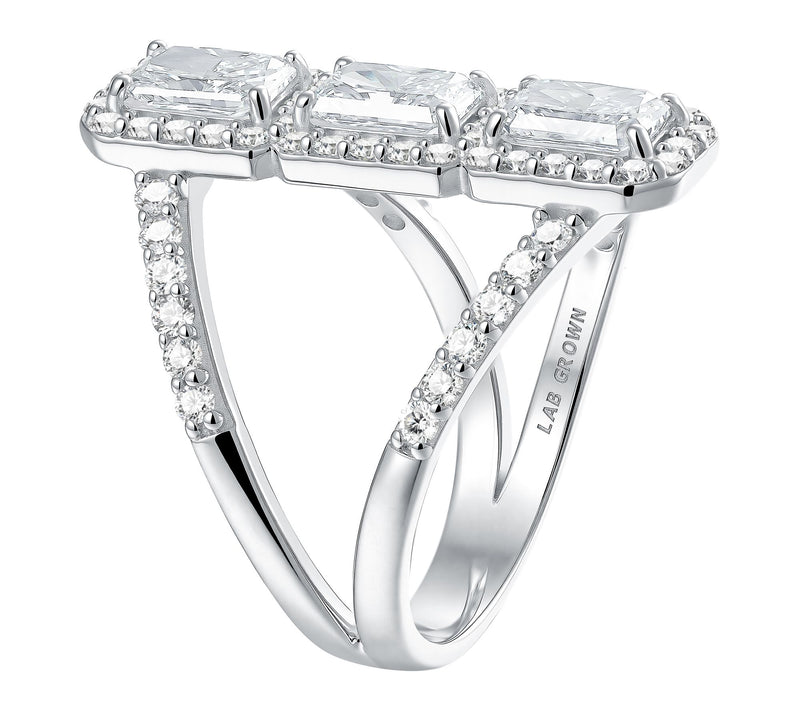 Jen by Jennifer Miller Lab Grown Diamond Radiant Ring — View 4