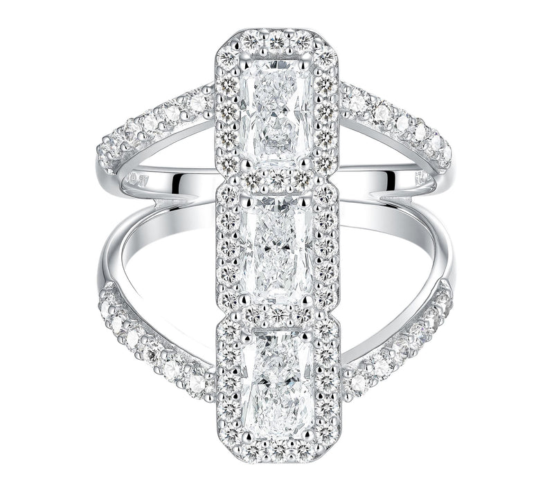 Jen by Jennifer Miller Lab Grown Diamond Radiant Ring — View 6