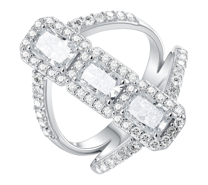 Jen by Jennifer Miller Lab Grown Diamond Radiant Ring — View 3