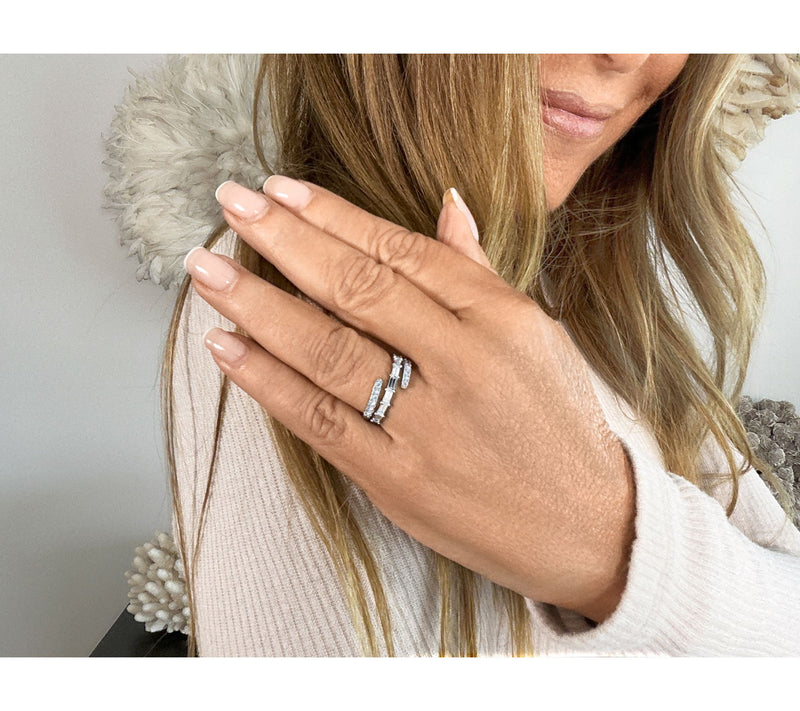 Jen By Jennifer Miller Lab Grown Diamond Spiral Ring, Sterling — View 2
