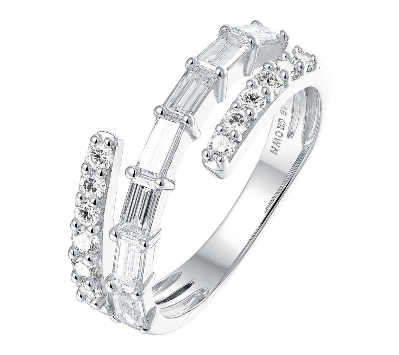Jen By Jennifer Miller Lab Grown Diamond Spiral Ring, Sterling — View 6