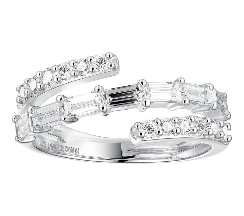 Jen By Jennifer Miller Lab Grown Diamond Spiral Ring, Sterling — View 3