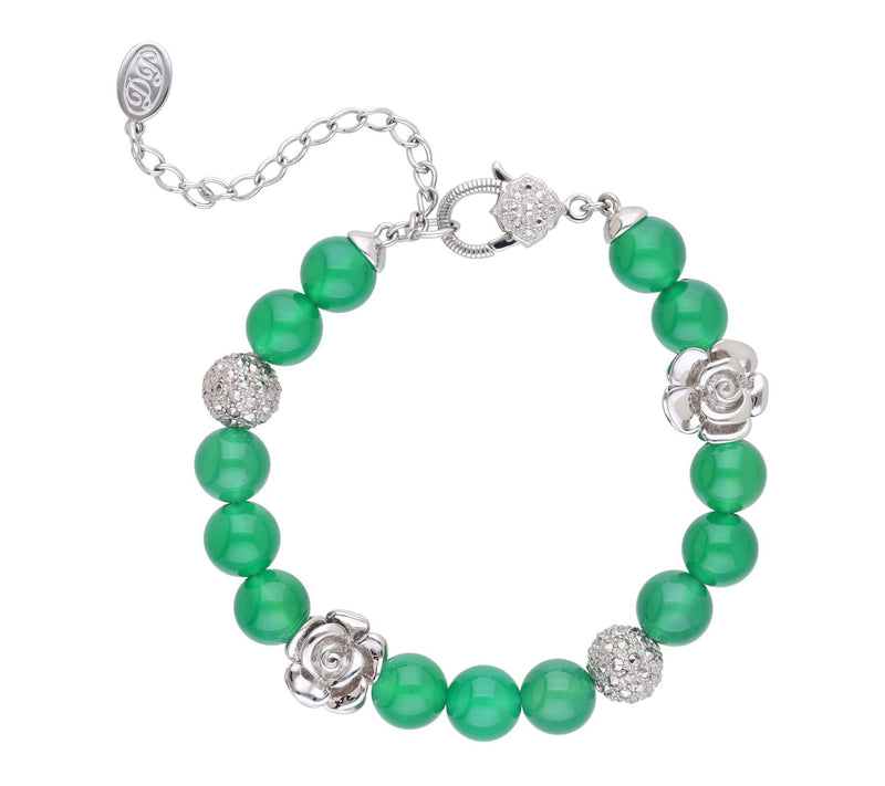 Dallas Prince Sterling CHROME Marcasite Garden Bracelet — Main view