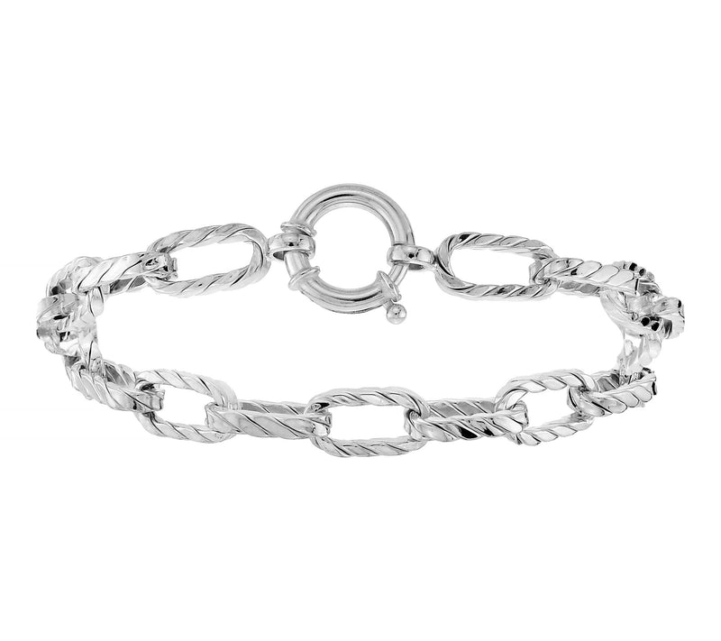 Silver Style Bold Luxury Paperclip Bracelet, Sterling Silver — View 7