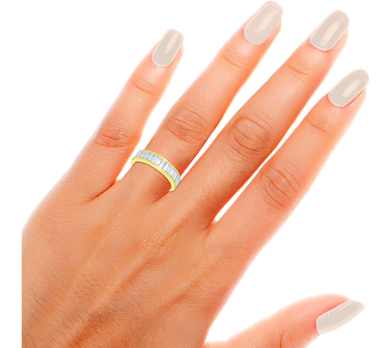 Fire Light 2.00 cttw Lab Grown Diamond Band Ring, Sterling — View 4