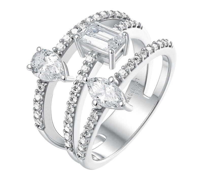 Jen by Jennifer Miller Lab Gro wn Diamond Mixe d Cut Ring — View 3
